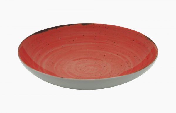 PRATO FUNDO COUPE Ø24CM RUSTICO VERMELHO
